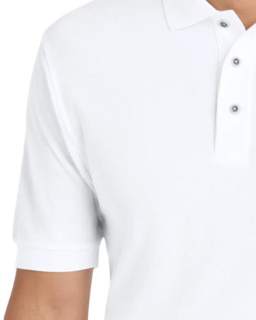 Closeup of a K500 Men's Port Authority Silk Touch Polo